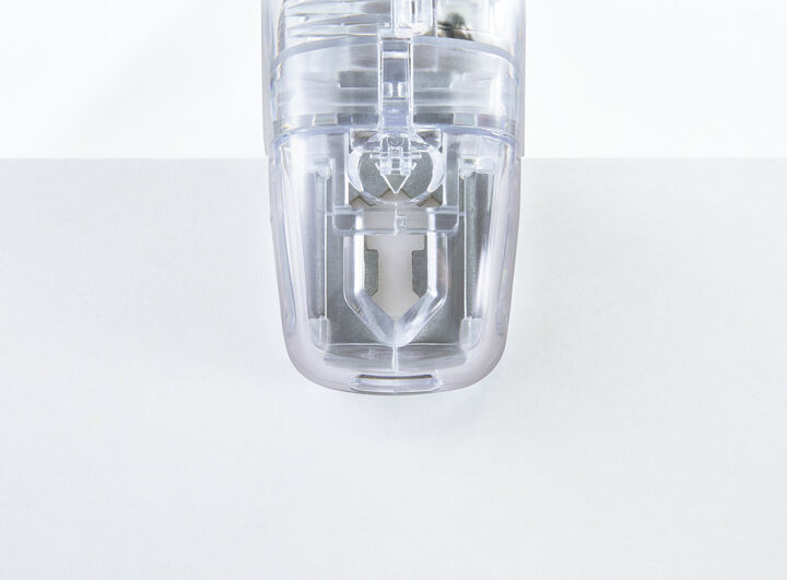 Transparent Mechanism Stapleless Stapler Harinacs Compact Alpha 5 Sheets Green,Green, medium image number 5