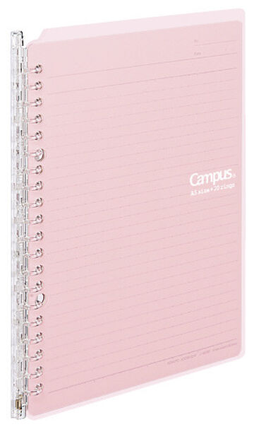 Campus Smartring Slim Binder A5 <25 Sheets> Light Pink,Light Pink, small image number 1
