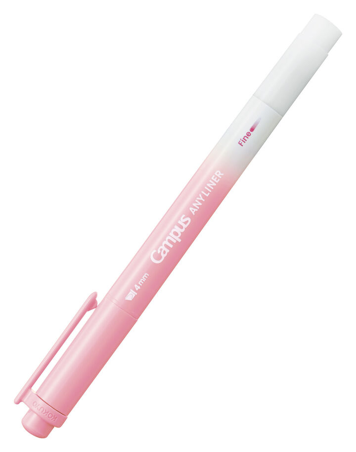 Campus ANY LINER Bleed Resistant Twin Highlighter 4mm Fine Point Tip Neon Pink,Pink, medium image number 0