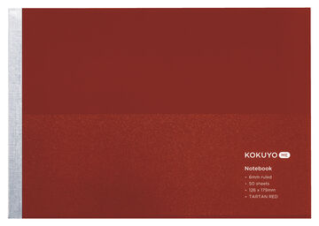 KOKUYO ME Notebook 50 Sheets Medium Rule B5 Half Size Tartan Red,Red, small image number 0