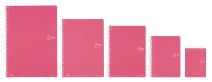 Soft Ring notebook Colorful B5 80 Sheets Light pink,Light Pink, medium image number 2
