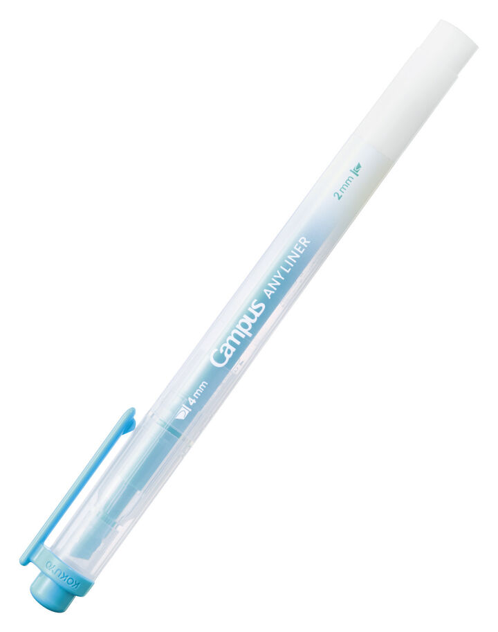 Campus ANY LINER Bleed Resistant Twin Highlighter 4mm 2mm Tip Neon Blue,Blue, medium image number 0