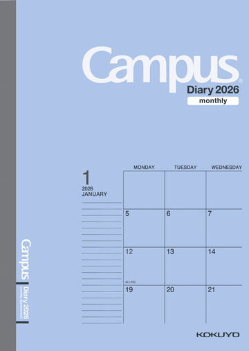 Campus Diary 2026 Monthly A6 Blue,Blue, small image number 0