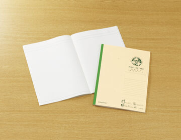 mori-no-oto Notebook recycled paper B5 7mm Rule 30 Sheets,Green, small image number 2
