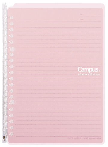Campus Smartring Slim Binder A5 <25 Sheets> Light Pink,Light Pink, small image number 0