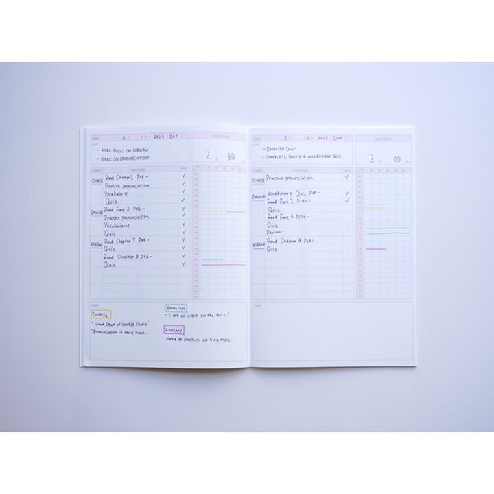 Campus Study Planner Daily Visualized B5 Glay,Gray, medium image number 2
