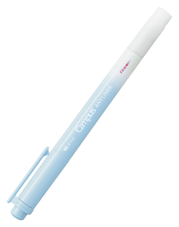 Campus ANY LINER Bleed Resistant Twin Highlighter 4mm Fine Point Tip Smoky Blue,Blue, medium