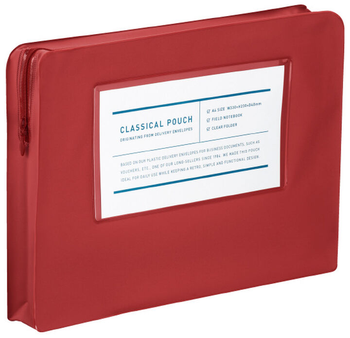 Classic pouch A4 case Red