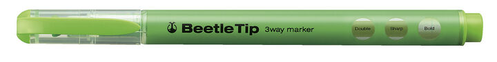 Beetle Tip 3 Way Marking Pen Light Green,Green, medium