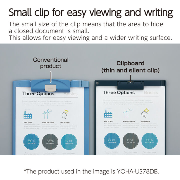 Clip Board A4 Horizontal Navy,Navy, medium image number 2