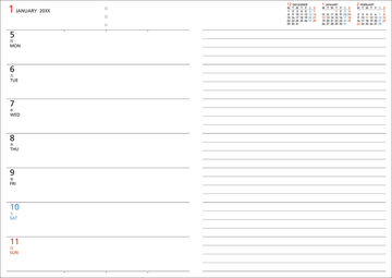 Campus Diary 2027  Weekly Horizontal left A5 Beige,Beige, small image number 1