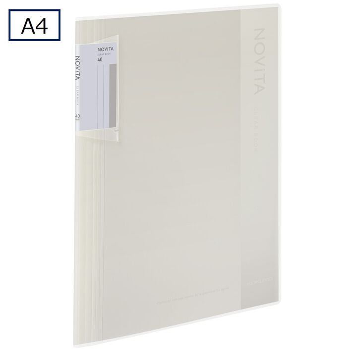 Clear book NOVITA A4 40 Sheets White,White, medium