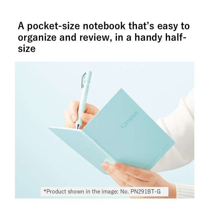 Campus Slim Pocket Notebook 6mm Dotted Rule 40 Sheets Green,Green, medium image number 6