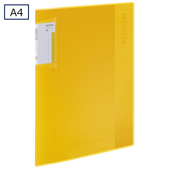 Clear book NOVITA A4 40 Sheets Yellow,Yellow, medium