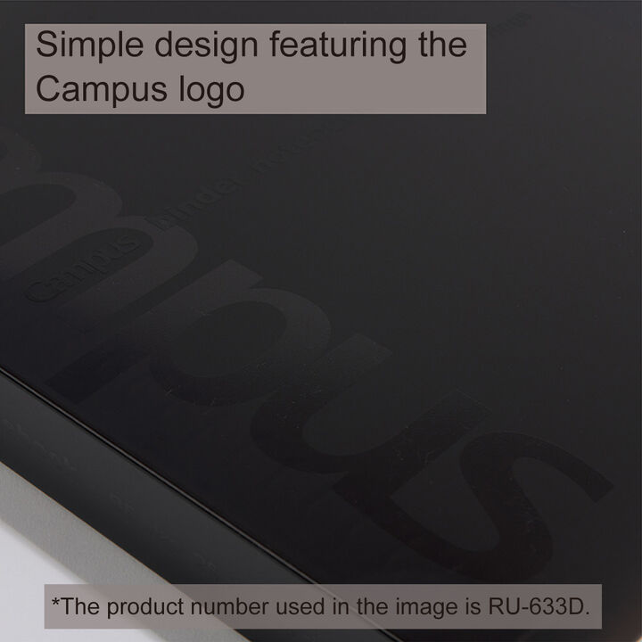 Campus Binder Notebook 26 Hole PP Cover B5 Black 10 Sheets,Black, medium image number 4