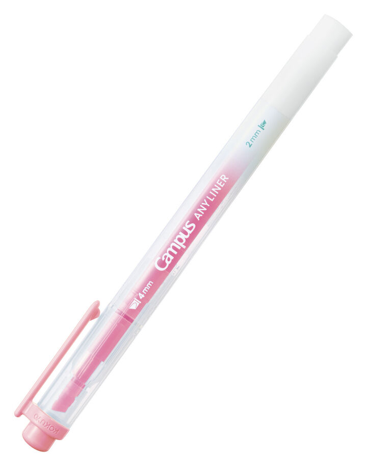 Campus ANY LINER Bleed Resistant Twin Highlighter 4mm 2mm Tip Neon Pink,Pink, medium
