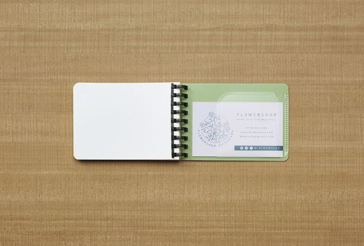 Soft Ring Memo Pad Sooofa  A7 4mm Grid Rule 80Sheets Green,Dark Green, medium image number 3