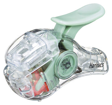 Transparent Mechanism Stapleless Stapler Harinacs Compact Alpha 5 Sheets Green,Green, small image number 3