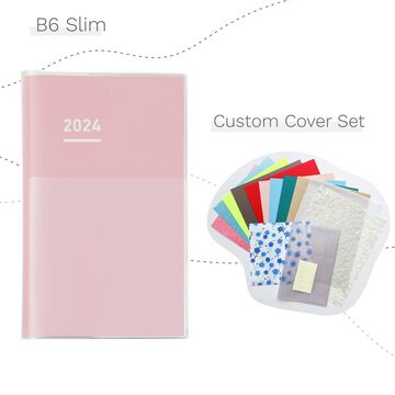 Jibun Techo Diary mini 2024 B6 Slim Pink,Pink, small image number 0
