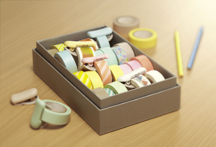 Karu Cut clip-type Washi Tape cutter 10~15mm Light Pink,Light Pink, medium image number 10