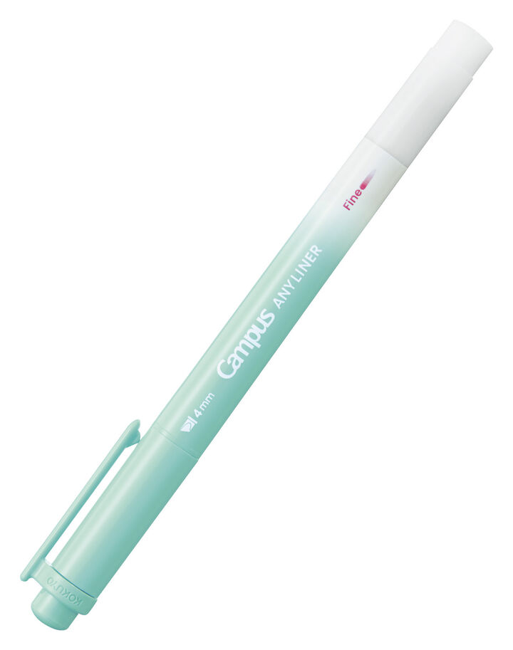 Campus ANY LINER Bleed Resistant Twin Highlighter 4mm Fine Point Tip Soft Green,Green, medium