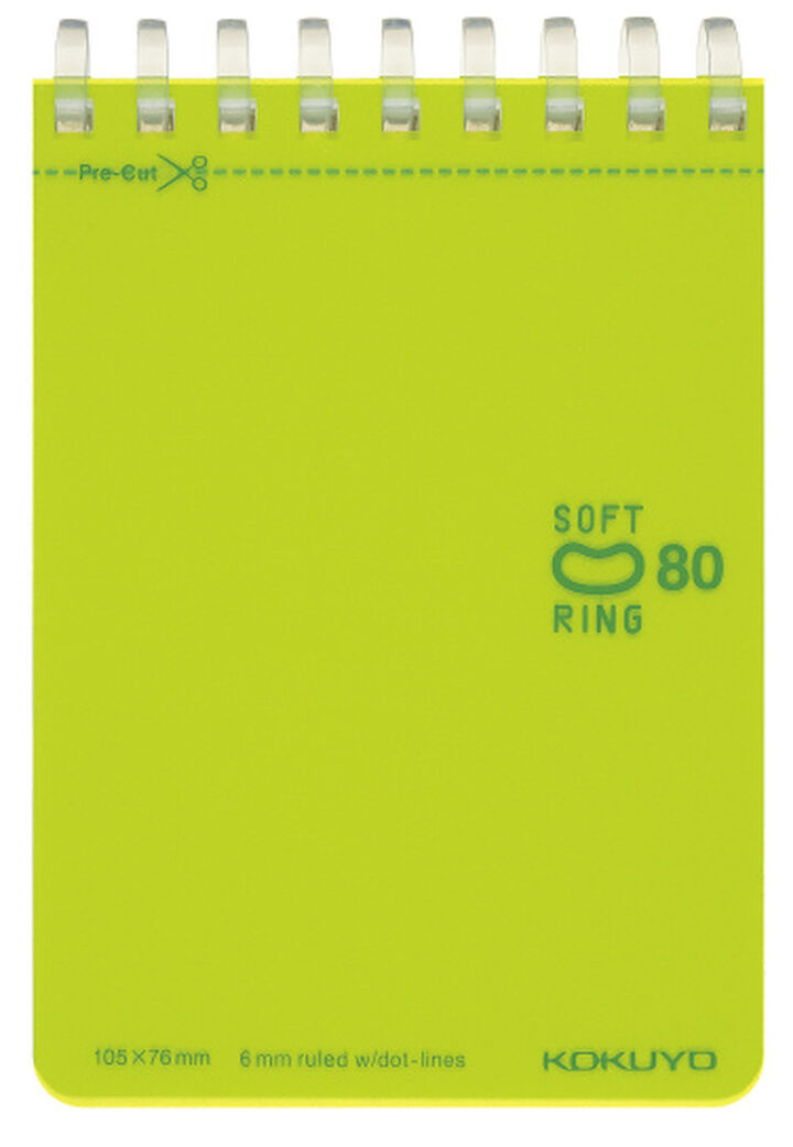 Soft Ring memo notebook Colorful A7 80 Sheets Light Green