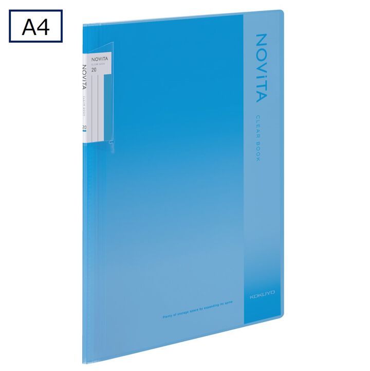 Clear book NOVITA A4 20 Sheets Lite Blue,Light Blue, medium