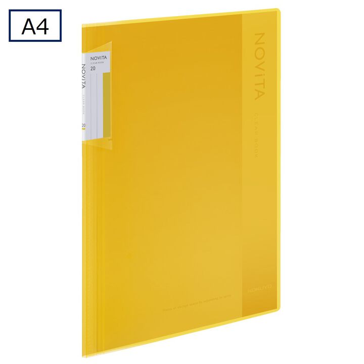 Clear book NOVITA A4 20 Sheets Yellow,Yellow, medium