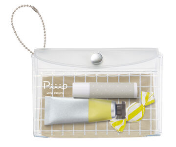 Mini Pouch Piiip Flat type Shiny beige,Shiny beige, small image number 1