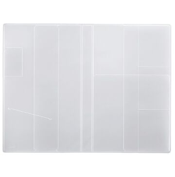 JIBUN TECHO Goods Clear Cover mini B6 Slim,White, small image number 1