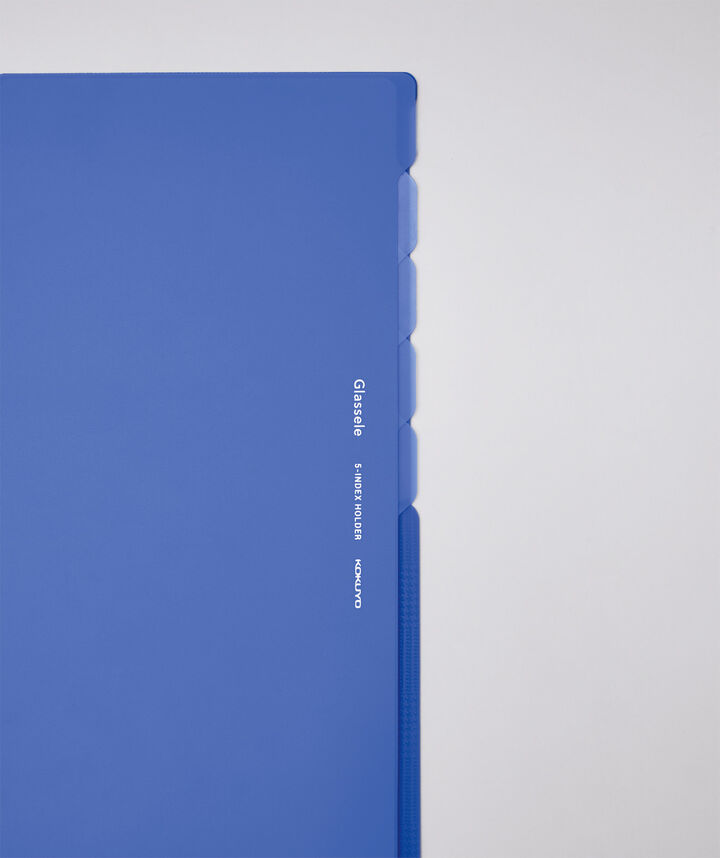 Glassele 5 Index Holder A4 Vertical Size Blue,Blue, medium image number 1