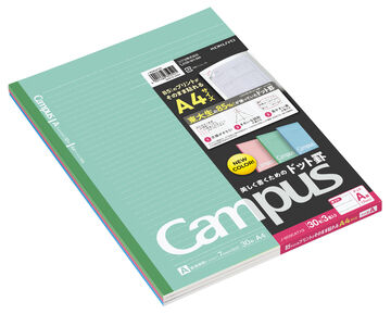Campus Notebook A4 7mm Dotted Rule 30 Sheets Pack of 3 Colors,Mixed, small image number 0