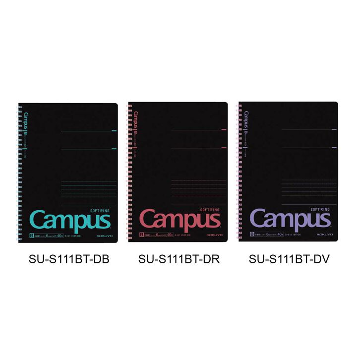 Campus Black color type Softring notebook B5 Blue 6mm dot rule 40 Sheets,Blue, medium image number 4