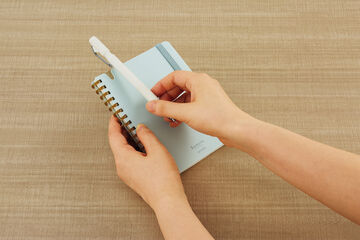 Soft Ring Notebook Sooofa  A6 4mm Grid Rule 80Sheets Blue,Light Blue, small image number 4
