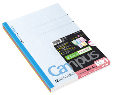 Campus Notebook A4 7mm Dotted Rule 30 Sheets Pack of 3 Colors,clear, small image number 0