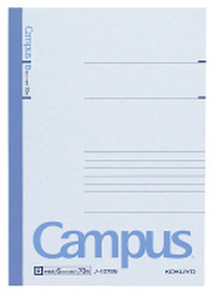 Campus Notebook A5 Blue 6mm Rule 70 Sheets,Blue, medium