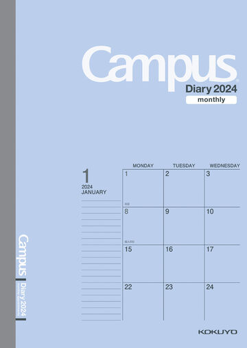Campus Diary B5 Size Blue Monthly Type,Blue, small image number 0