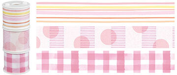 Bobbin Washi Tape Soft Pink Set of 3,Soft Pink, small image number 2