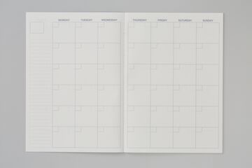 Campus Diary A5 Size Free Schedule,Gray, small image number 3