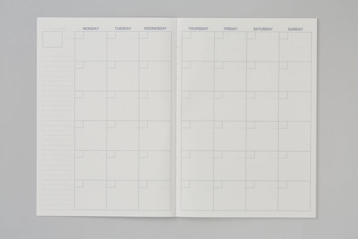 Campus Diary B5 Size Free Schedule,Gray, medium image number 3