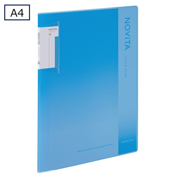 Clear book NOVITA A4 40 Sheets Lite Blue,Light Blue, medium