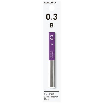 Enpitsu sharp Pencil lead 0.3mm B,Black, small image number 1