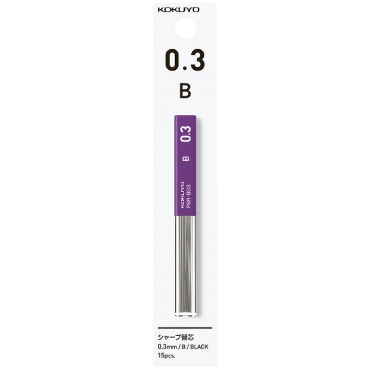 Enpitsu sharp Pencil lead 0.3mm B,Black, medium