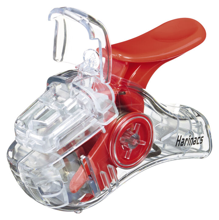Transparent Mechanism Stapleless Stapler Harinacs Compact Alpha 5 Sheets Red,Red, medium image number 4