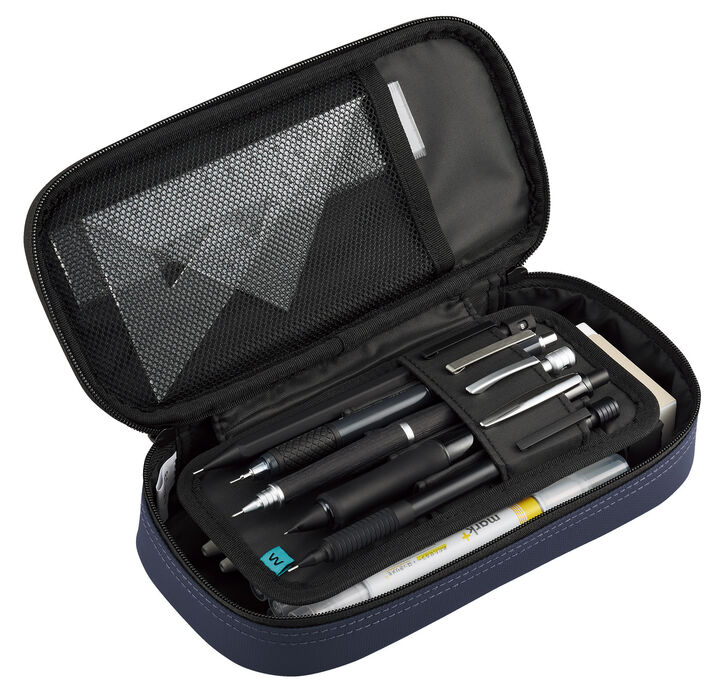 Wavy Holder Pen Case <WAVELE> Navy,Navy, medium image number 13