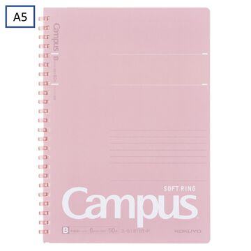 Campus Softring Notebook 6mm Dot rule 50 Sheets A5 Pink,Pink, small image number 0