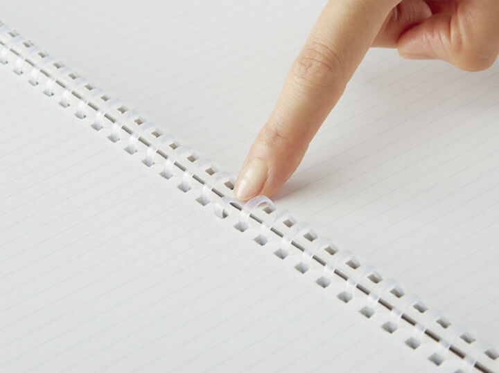 Soft Ring notebook Clear B6 80 Sheets 5mm Grid Dot Rule,White, medium image number 4