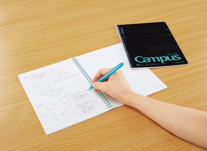Campus Black color type Softring notebook B5 Blue 6mm dot rule 40 Sheets,Blue, medium image number 10