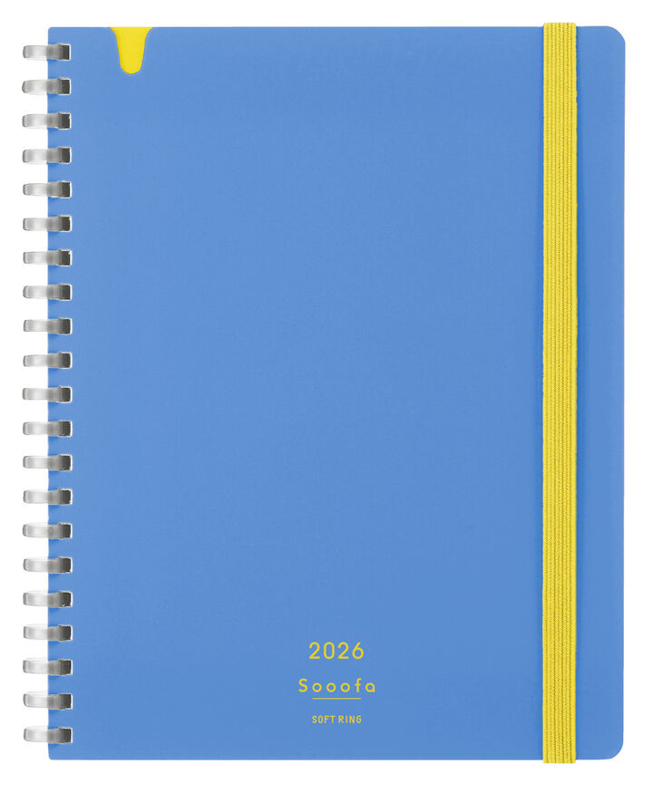 Softring Sooofa Diary 2026 Monthly + Grid Notes B6 Light Blue,Light Blue, medium