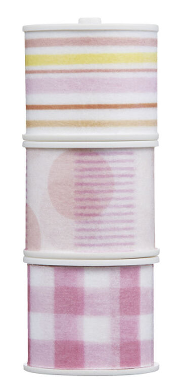 Bobbin Washi Tape Soft Pink Set of 3,Soft Pink, small image number 0